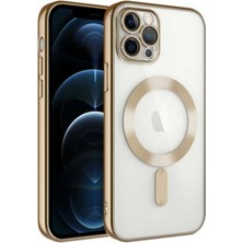 Apple iPhone 12 Pro Uyumlu Kılıf Kamera Korumalı M-Safe Wireless Şarj Özellikli Zore Demre Kapak