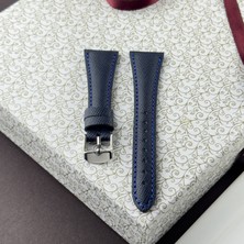 Kuzgun Deri Huawei Watch Gt 4 5 6 41MM Watch 5 42MM Uyumlu 18MM Akıllı Pimli Saffiano Deri El Yapımı Kadın Saat Kordonu