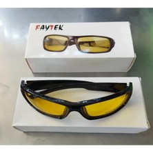 abnturk 1 Adet Unısex Gözlük Anti Far Plastik Çerçeveli Gece Görüş Gözlüğü 25-B