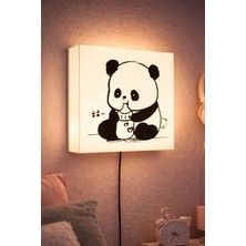 Dekor Atölye Panda Şeklinde Gece Lambası - Dekoratif Lamba - Çocuk Odası Gece Lambası