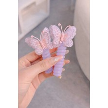 Nati Co Şirin Kelebek Detaylı Spiral Saç Tokası ( 2'li )