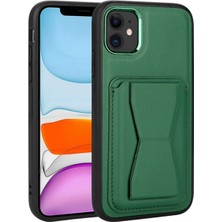 Apple iPhone 11 Uyumlu Kılıf Kartlıklı Standlı Pu Deri Zore Memo Kapak