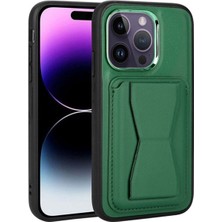 Apple iPhone 14 Pro Max Uyumlu Kılıf Kartlıklı Standlı Pu Deri Zore Memo Kapak