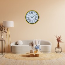 Karahanbey 36 cm Sarı Standart Duvar Saati