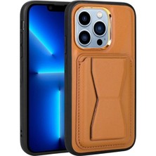 Apple iPhone 12 Pro Max Uyumlu Kılıf Kartlıklı Standlı Pu Deri Zore Memo Kapak