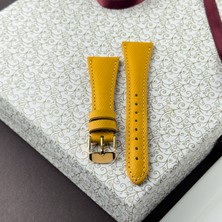 Kuzgun Deri Huawei Watch Gt 4 5 6 41MM Watch 5 42MM Uyumlu 18MM Akıllı Pimli Saffiano Deri El Yapımı Kadın Saat Kordonu