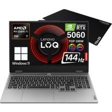 Lenovo Loq 15AHP10WZ28 Aı Amd Ryzen7 250 12GB 1tb RTX5060 (100WATT) Fhd 15.6 IPS 144Hz Windows 11 Home Gaming Taşınabilir Bilgisayar - Fazeon Mouse Pad