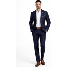 Suitmen Erkek Silim Fit Yelekli Çift Yırtmaçlı Takım Elbise BGL-ST05327
