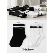 COUSEN 6 Çift Pamuklu Kolej Çorap | Çemberli | Günlük | Comfort | Egzersiz  | Fitnes | Spor
