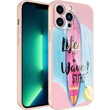 Apple iPhone 12 Pro Uyumlu Kılıf Kamera Korumalı Desenli Sert Silikon Zore Epoksi Kapak