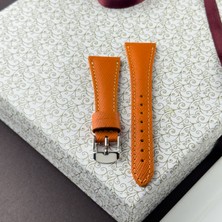 Kuzgun Deri Huawei Watch Gt 4 5 6 41MM Watch 5 42MM Uyumlu 18MM Akıllı Pimli Saffiano Deri El Yapımı Kadın Saat Kordonu