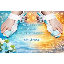 Tolmin 2'li Ergonomik Ayak Baş Parmak Ateli | Halluks Valgus Kemik Düzeltme Aparatı | Ortopedik Atel