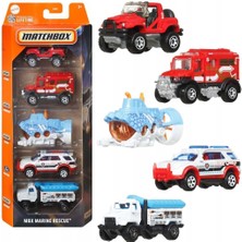 Matchbox Metal Beşli Araba Seti Deniz Arama Kurtarma (Mbx Marıne Rescue) C1817-JBX29