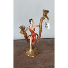 Dekoratif Kadın Şamdan & Çınar Design & 39X19 & Dolu Polyester