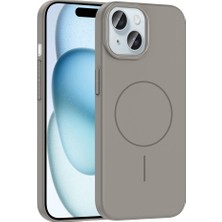 Apple iPhone 15 Uyumlu Kılıf M-Safe Şarj Özellikli Zore Ruby Sert Kapak