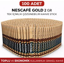 Hsc Bilişim Gold 2 gr 100 Adet Tek Içimlik Stick Çözünebilir Granül Kahve Ekonomik Paket
