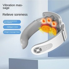 Erdem Store Akıllı Servikal Boyun Masaj Cihazı Tens Darbeli Elektrikli Masaj Aleti Isıtmalı Kablosuz Şarjlı