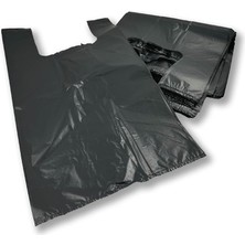 Siyah Poşet Büyük Boy Hışır Atlet Poşet Market Manav Poşeti Çöp Poşeti 3 kg