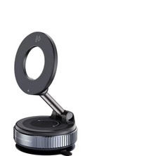 360° Vakumlu Manyetik Telefon Tutucu – Katlanabilir, Magsafe iPhone Uyumlu, Araba, Spor Salonu, Ayna ve Pürüzsüz Yüzeyler Için Güçlü Cep Tutucu (Siyah)