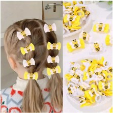 Nati Co Arı Figürlü Sarı Fiyonk Bebek Saç Tokası ( 1 Adet )