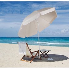 Eğilebilir 2 Mt. Plaj Şemsiyesi Katlanır Kabardin Kumaş ile Güneşten Koruma Sağlar