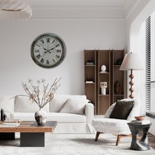 LTG Nova Atlas Silver 40 cm Metal Duvar Saati