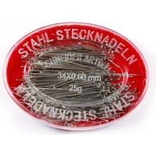 Süs Dünyası Toplu Iğne 25 Gr. 34 No. Alman Malı Çelik - Ince Uçlu