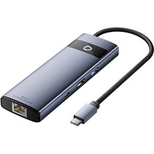 Jasoz Multiport Pd 100W 8in1 Type-C To Dönüştürücü Hub Type-C To RJ45 HDMI4K@30Hz Usb3.0 Sd/tf