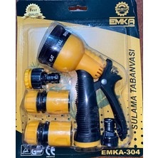 7 Fonksiyonlu Tabanca Seti 3 Bağlantı Adaptörlü Bahçe Sulama Seti 1/2"