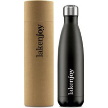 Çelik 18/8 Lakenjoy Termos Şişe 0,50L - Siyah