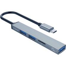 Type-C To 3 Portlu USB 3.0 Çoklayıcı Tf Micro Sd Kart Okuyucu Hub
