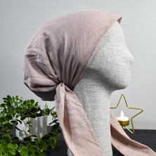 Anatölye Pudra Pembesi Tülbent Eşarp Bone - Kaymaz Terletmez (Kaymayan)