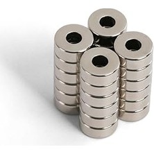 mm Delikli Güçlü Neodyum Mıknatıs – 5 Adet Set, N35 Manyetik Disk – Endüstriyel, Sanayi - Magneteksan