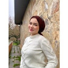 Anatölye Siyah Kiremit Tülbent Eşarp Bone - Kaymaz Terletmez (Kaymayan)