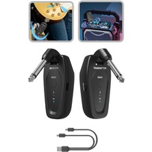 EMX-112 Kablosuz Enstrüman Mikrofonu 6.35MM Alıcı ve Verici Wirelles Mikrofon