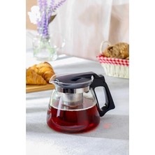 Home Isıya Dayanıklı Borosilikat Cam Demlik, Kendinden Süzgeçli, Şık Tasarım (1500 Ml)
