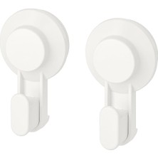 Tısken Vantuzlu Kanca, Beyaz (2'li Paket)