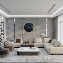 LTG Nova Royal Marble Gold 40 cm Metal Duvar Saati
