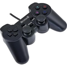 Kablolu Pc Gamepad – D-Input & X-Input Destekli Çift Titreşimli USB Oyun Kolu (Siyah)