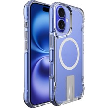 Apple iPhone 16 Uyumlu Kılıf M-Safe Şarj Özellikli Zore T-Max Standlı Kapak