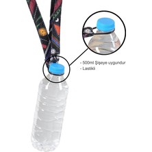 Pet Şişe Lastikli Su Taşıma Aparatı Askısı Ayarlanabilir Su Şişesi Tutacağı 500 ml Kadar