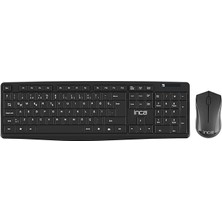 IWS-538T Wireless Slim Dizayn Soft Touch Q Klavye & Mouse Set,yumuşak Yüzeyli Ergonomik Dizayn,slim Tuş Tasarımı,çalışma Mesafesi 10M,104 Tuş, USB Alıcı