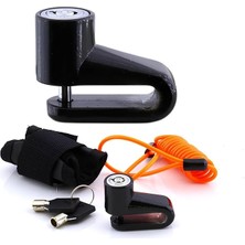 Kilidi Motosiklet Bisiklet Disk Kilit Hatırlatma Halatlı Taşıma Çantalı Hırsız Önleme Güvenlik