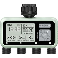 Zamanlayıcısı 4 Bölge, Yağmurlama Zamanlayıcısı, Programlanabilir Bahçe Dış Mekan Hortumu Musluk Zamanlayıcı, Yağmur Gecikmeli, Manuel/otomatik Sulama Sistemi, Su Hortumu Zamanlayıcı, Sulama