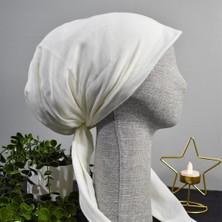 Anatölye Krem Tülbent Eşarp Bone - Kaymaz Terletmez (Kaymayan)