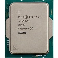 Core I5-14400F Tray 2.50GHZ 10 Çekirdekli 20MB L3 Önbellek Soket 1700 Kutusuz Fansız Işlemci