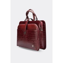 Kadın Evrak Laptop Çantası Bordo