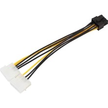 Plus PX-4260 2xmolex To 8 Pin Ekran Kartı Güç Kablosu Çevirici, 4pin To 8pin Ekran Kartı Güç Kablosu