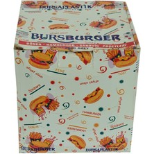 Plastik Bursburger Döner Hamburger Sandviç Hışır Poşeti 13X14 2000 Adet