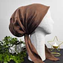 Anatölye Acı Kahve Tülbent Eşarp Bone - Kaymaz Terletmez (Kaymayan)